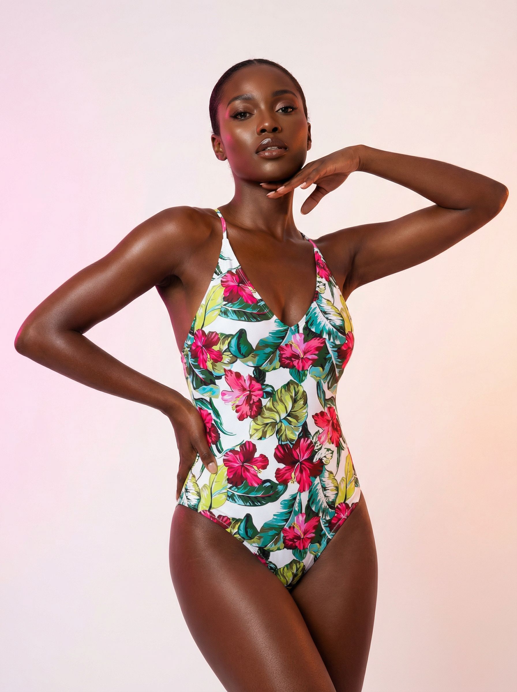 Fato de banho floral shein